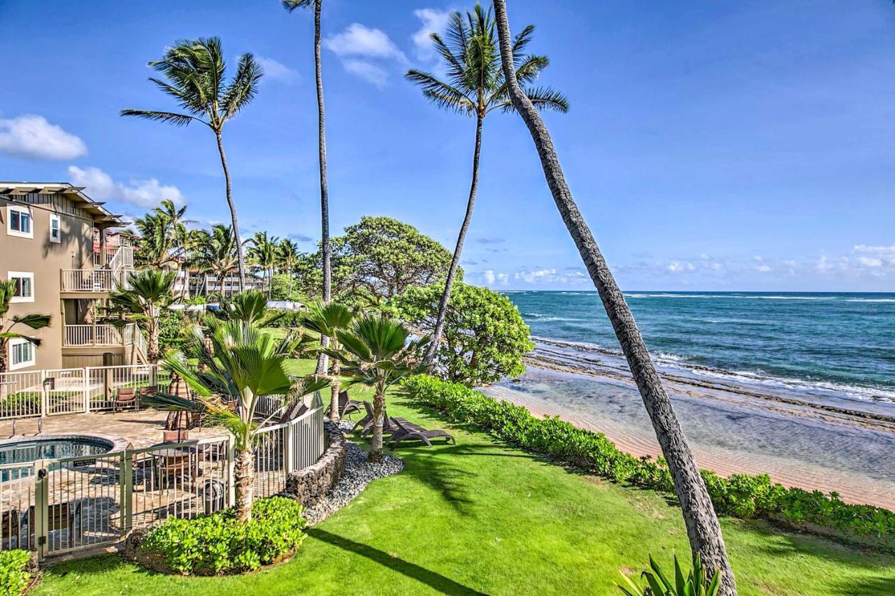 Waipouli Beachfront Condo With Balcony And Ocean Views Kapa'a Exteriör bild